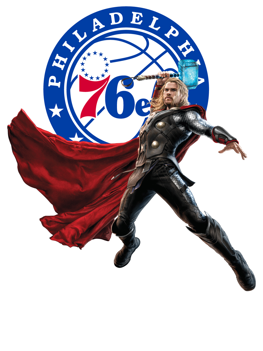 Philadelphia 76ers Thor Logo vinyl decal